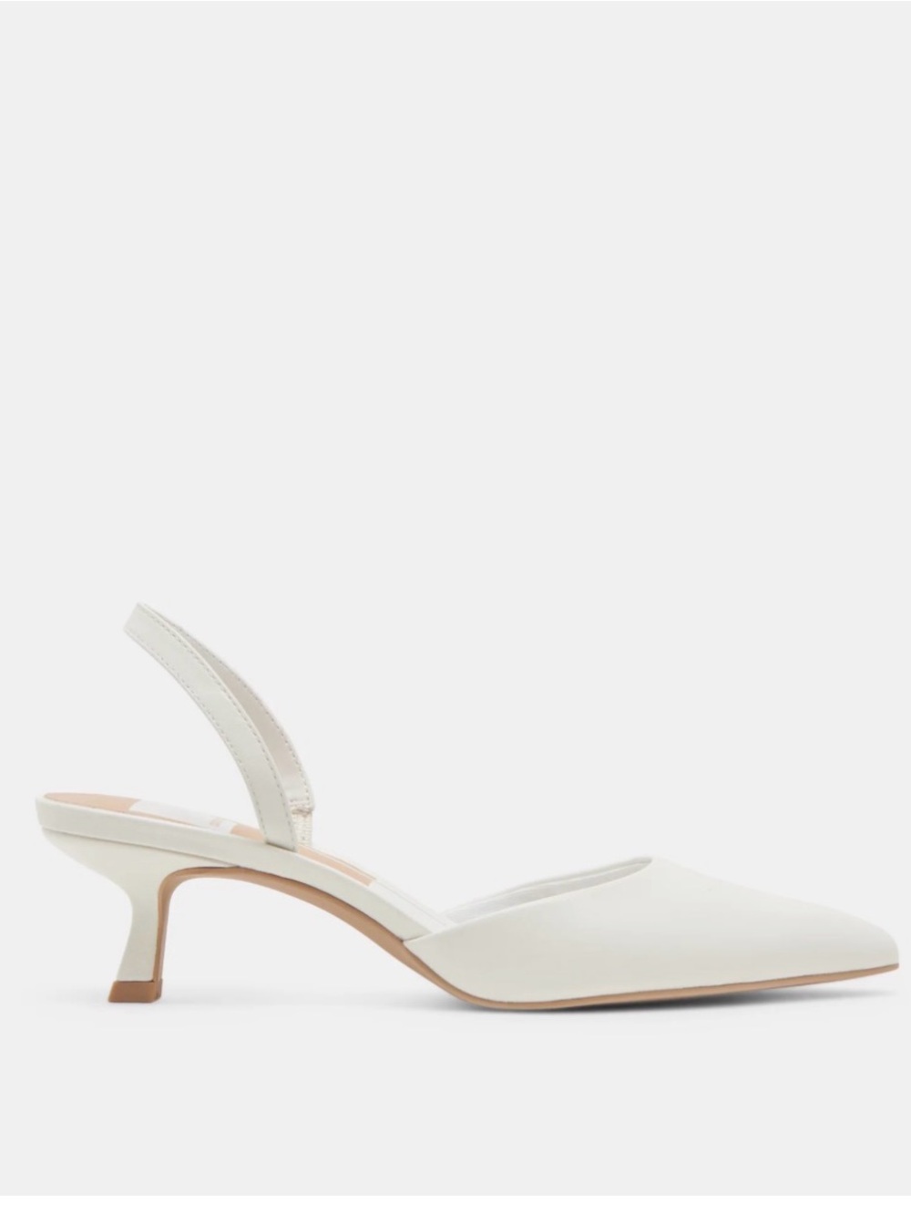 Dolce Vita Ivory Pointed Slingback Kitten Heel